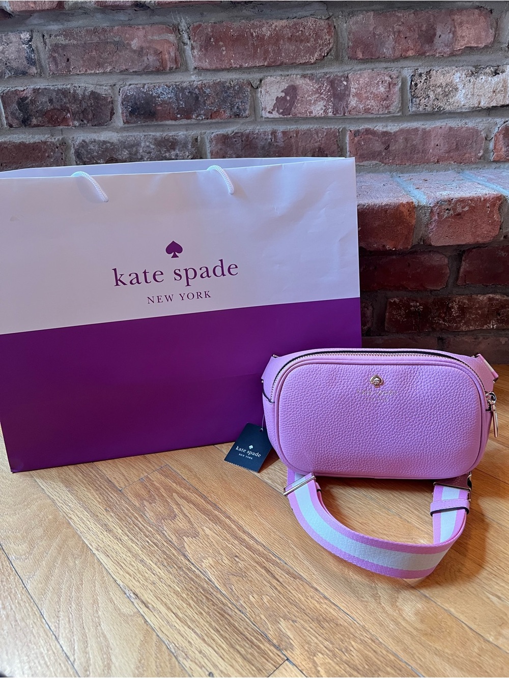 Kate Spade New York Lilac Purple Emma Pebbled Leather Belt Bag